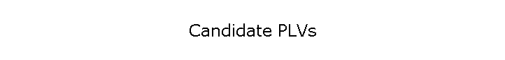 Candidate PLVs